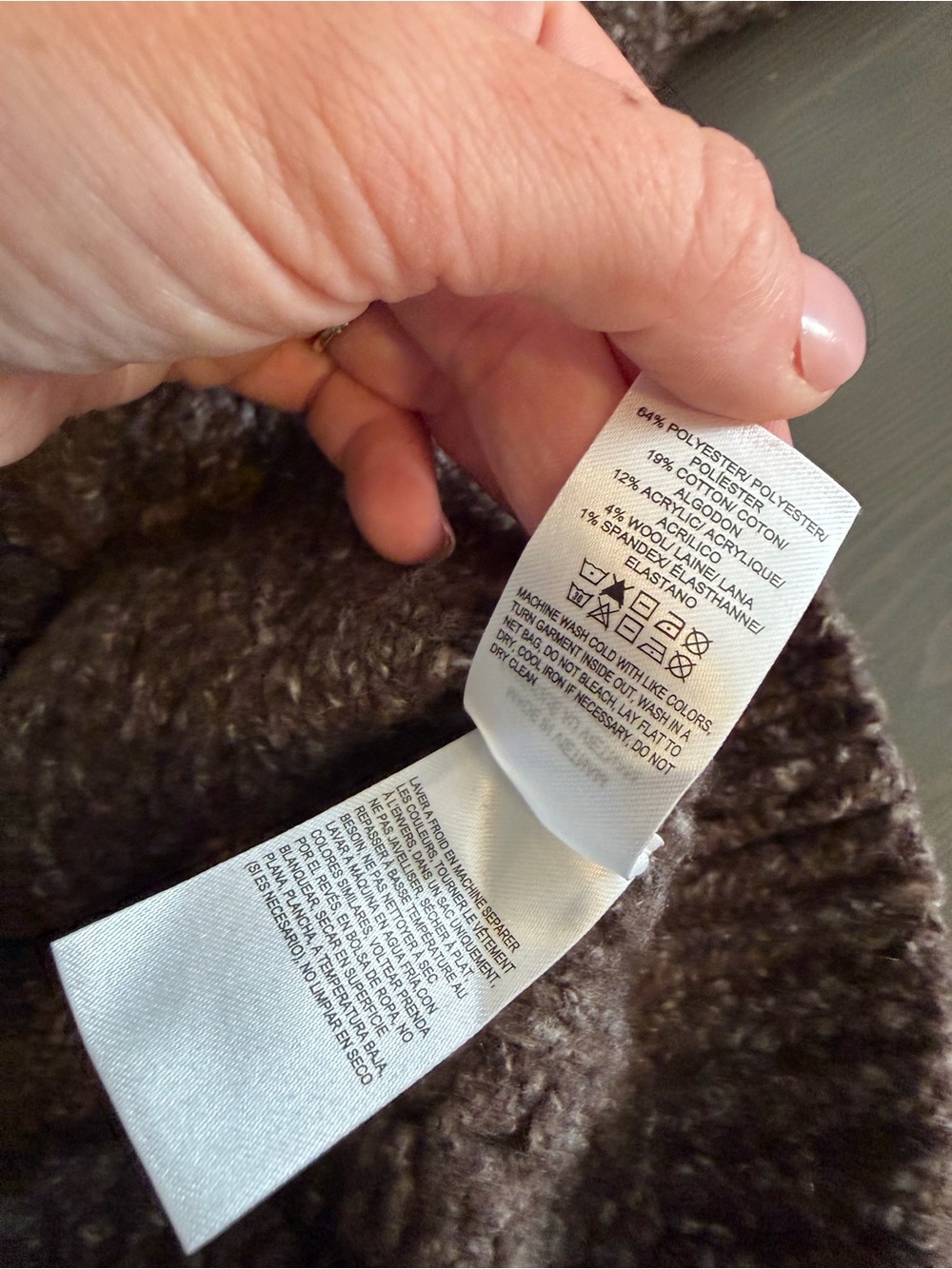 Lucky Brand Chunky Cable Knit Balloon Sleeve Cardigan Sweater - Picture 8 of 9